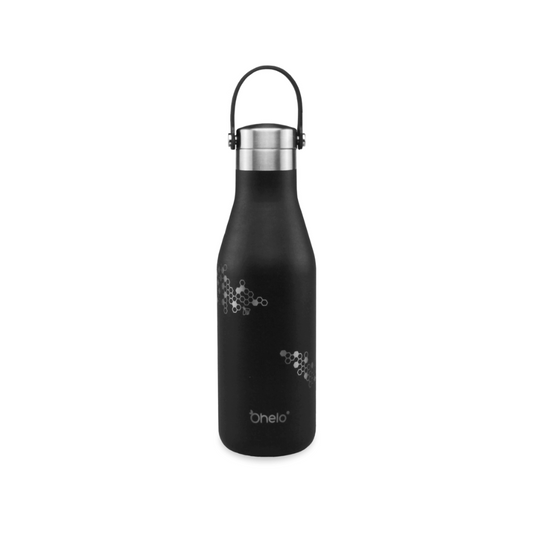 OHelo Black Bottle With Etched Bees