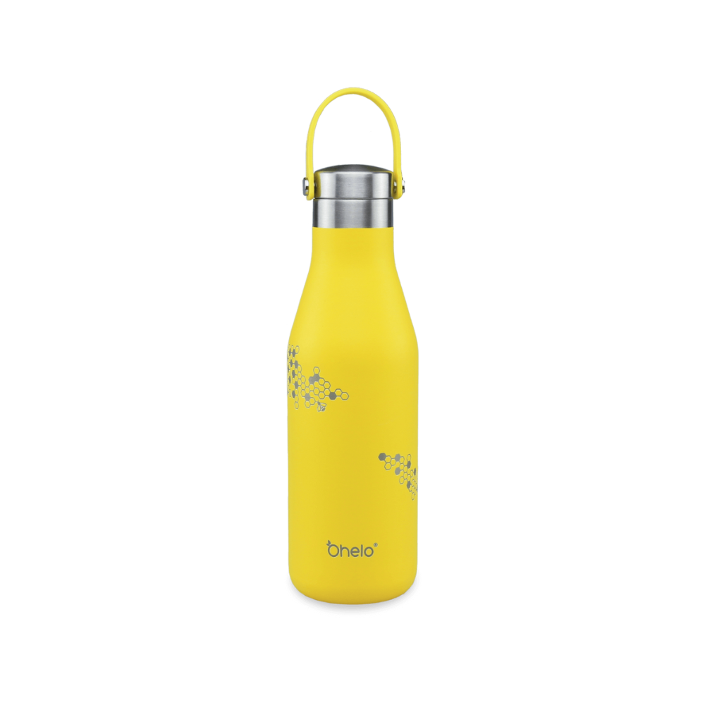 OHelo Yellow Bottle With Etched Bees