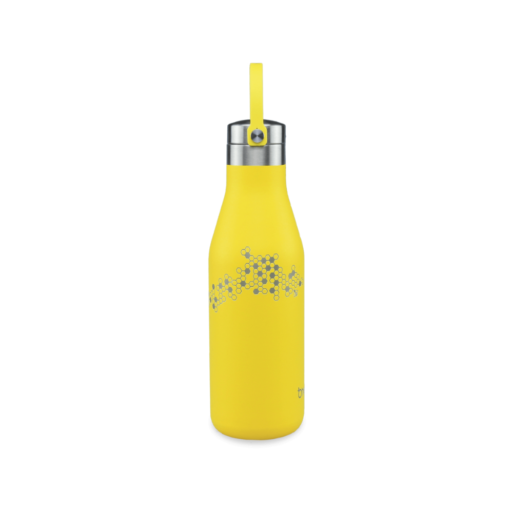 OHelo Yellow Bottle With Etched Bees