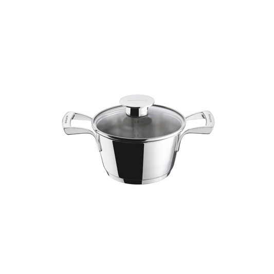Bugatti Stainless Steel Casserole 16cm With Glass Lid